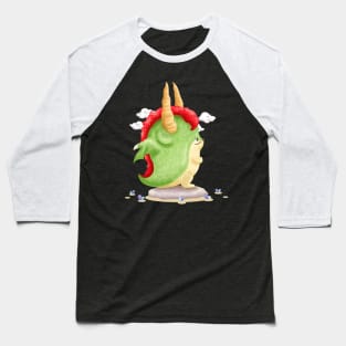 Dragon Standing on a Rock Baseball T-Shirt